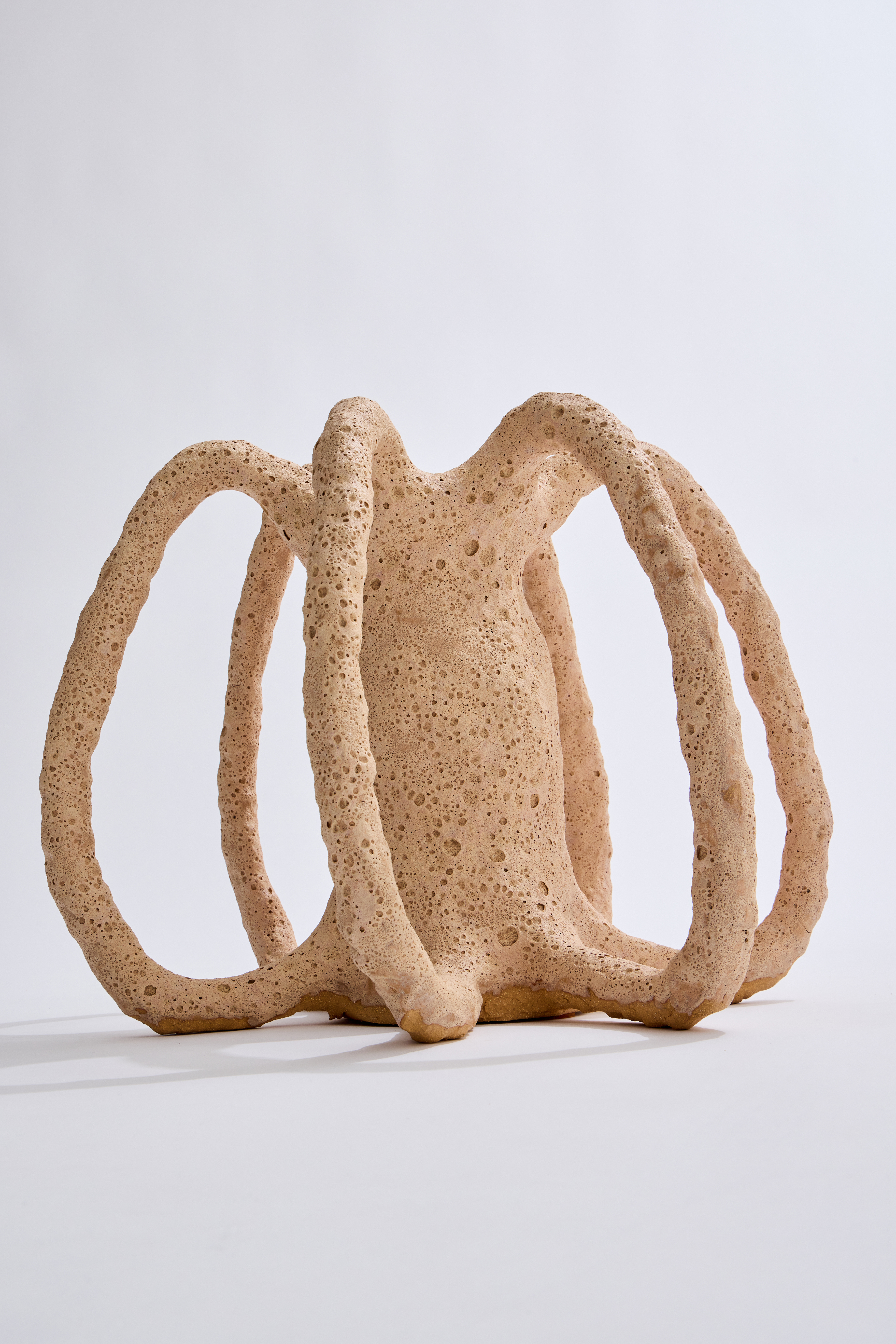 Body Study ceramic sculpture by oneg - glazed ceramic exploring human body symmetry and totemic form